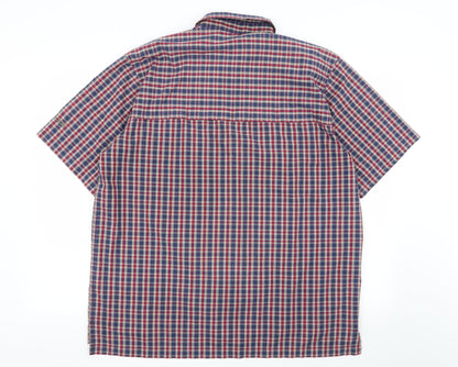 Mens UK Size 44 Outdoor Discovery Multicoloured  Button-Up Short Sleeve Casual S