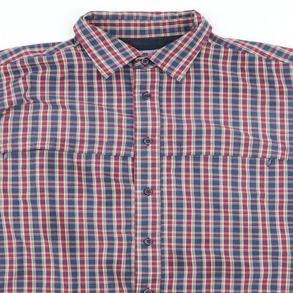 Mens UK Size 44 Outdoor Discovery Multicoloured  Button-Up Short Sleeve Casual S