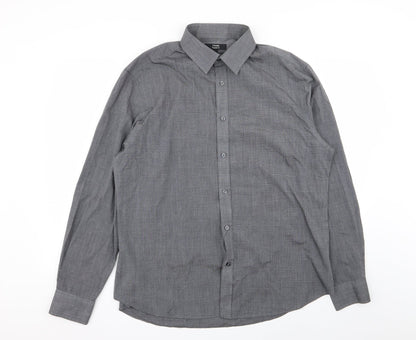 Asda George Mens Grey    Button-Up Size 17