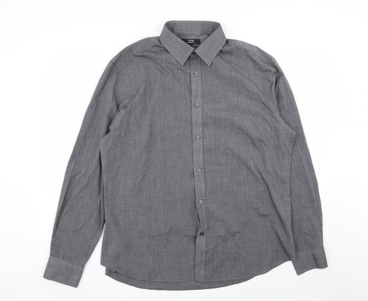 Asda George Mens Grey    Button-Up Size 17