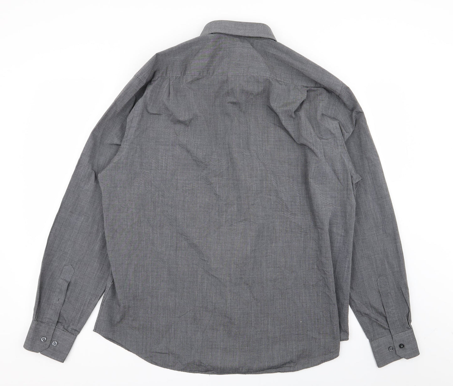 Asda George Mens Grey    Button-Up Size 17