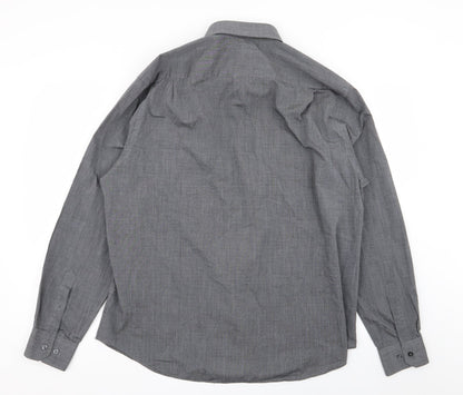 Asda George Mens Grey    Button-Up Size 17