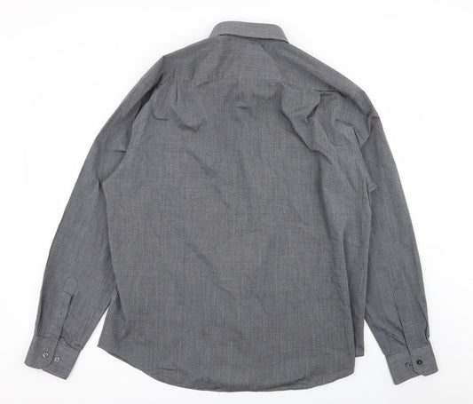 Asda George Mens Grey    Button-Up Size 17