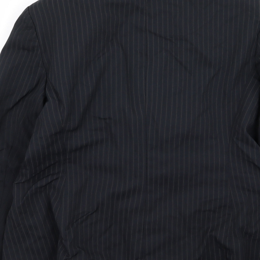 Autonomy Womens Black Striped  Jacket Blazer Size 12