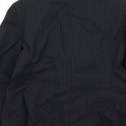 Autonomy Womens Black Striped  Jacket Blazer Size 12
