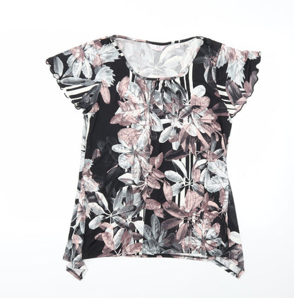 JUILIPA Womens Multicoloured Floral  Basic Blouse Size 12