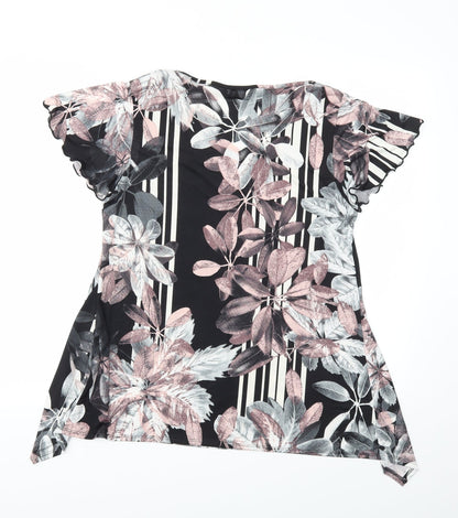 JUILIPA Womens Multicoloured Floral  Basic Blouse Size 12