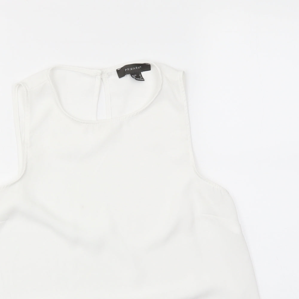 Primark Womens White   Basic Blouse Size 8