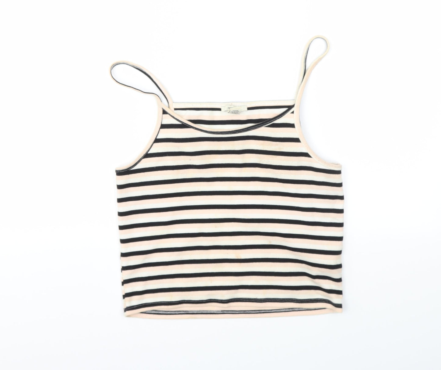 FOREVER 21 Womens Multicoloured Striped  Basic T-Shirt Size L