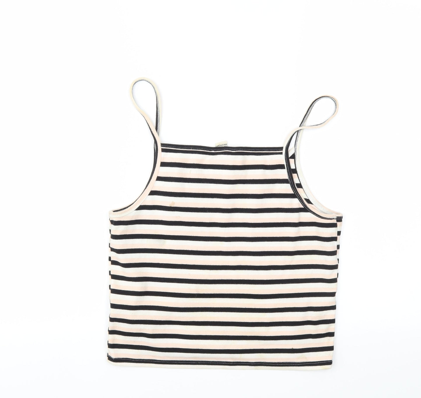 FOREVER 21 Womens Multicoloured Striped  Basic T-Shirt Size L