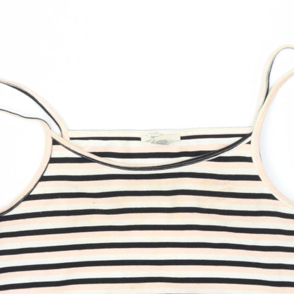 FOREVER 21 Womens Multicoloured Striped  Basic T-Shirt Size L