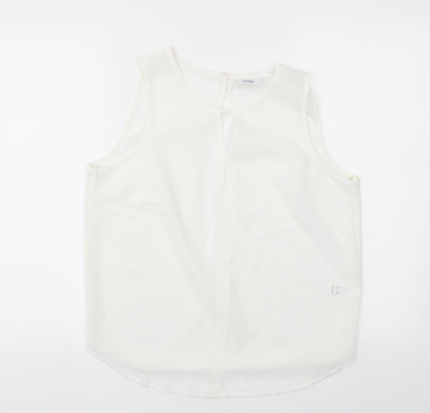 George Womens White   Basic Blouse Size 10