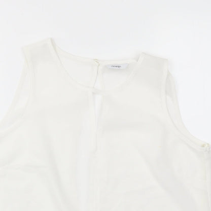 George Womens White   Basic Blouse Size 10