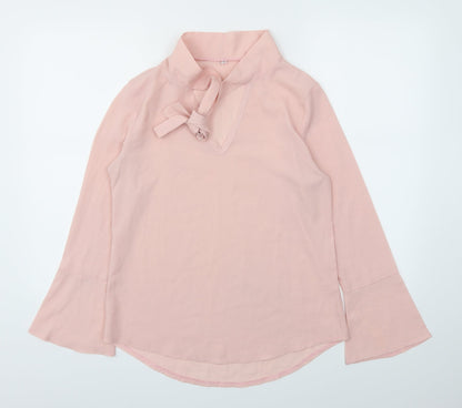 Womens UK Size S Preworn Pink Basic Blouse