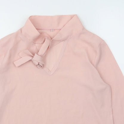 Womens UK Size S Preworn Pink Basic Blouse
