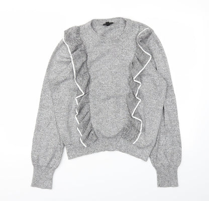 Womens UK Size 12 Topshop Grey Pullover Jumper