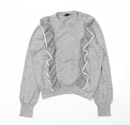 Womens UK Size 12 Topshop Grey Pullover Jumper