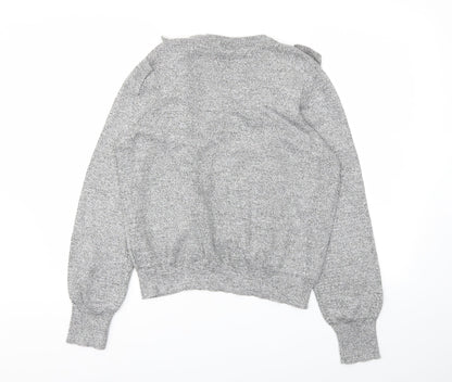 Womens UK Size 12 Topshop Grey Pullover Jumper