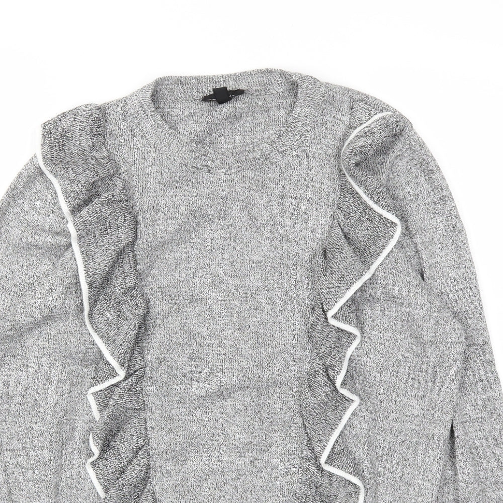 Womens UK Size 12 Topshop Grey Pullover Jumper
