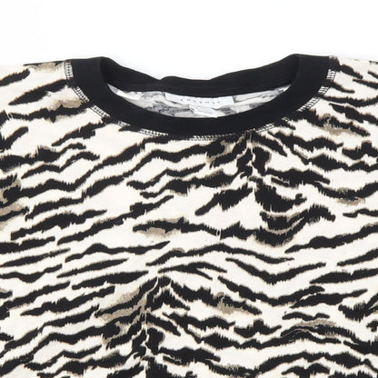 Womens UK Size S Topshop Brown Basic T-Shirt
