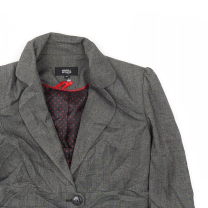 M&S Womens Grey   Jacket Blazer Size 10