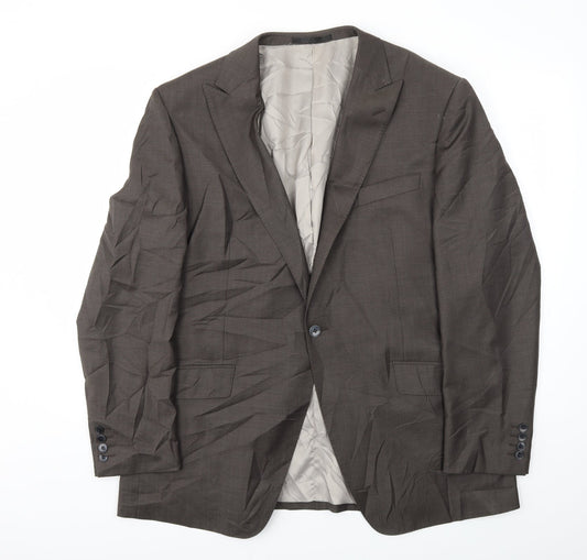 Mens UK Size 44 M&S Regular Brown Suit Jacket