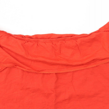 Womens UK Size 10 New Look Red Basic T-Shirt