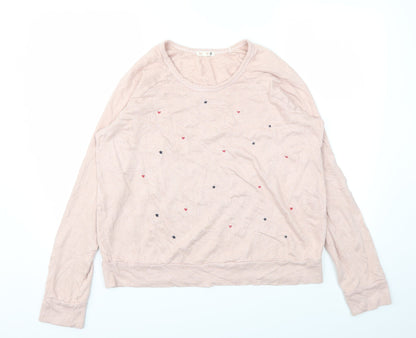 Womens UK Size M SUNDAY Pink Pullover Jumper