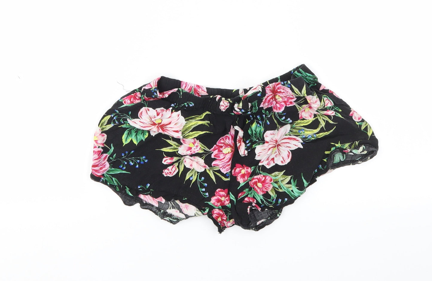 Primark Womens Multicoloured Fair Isle  Cut-Off Shorts Size 4 - Stretch waistband