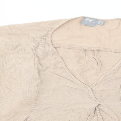 Womens UK Size 14 ASOS Beige Basic Blouse