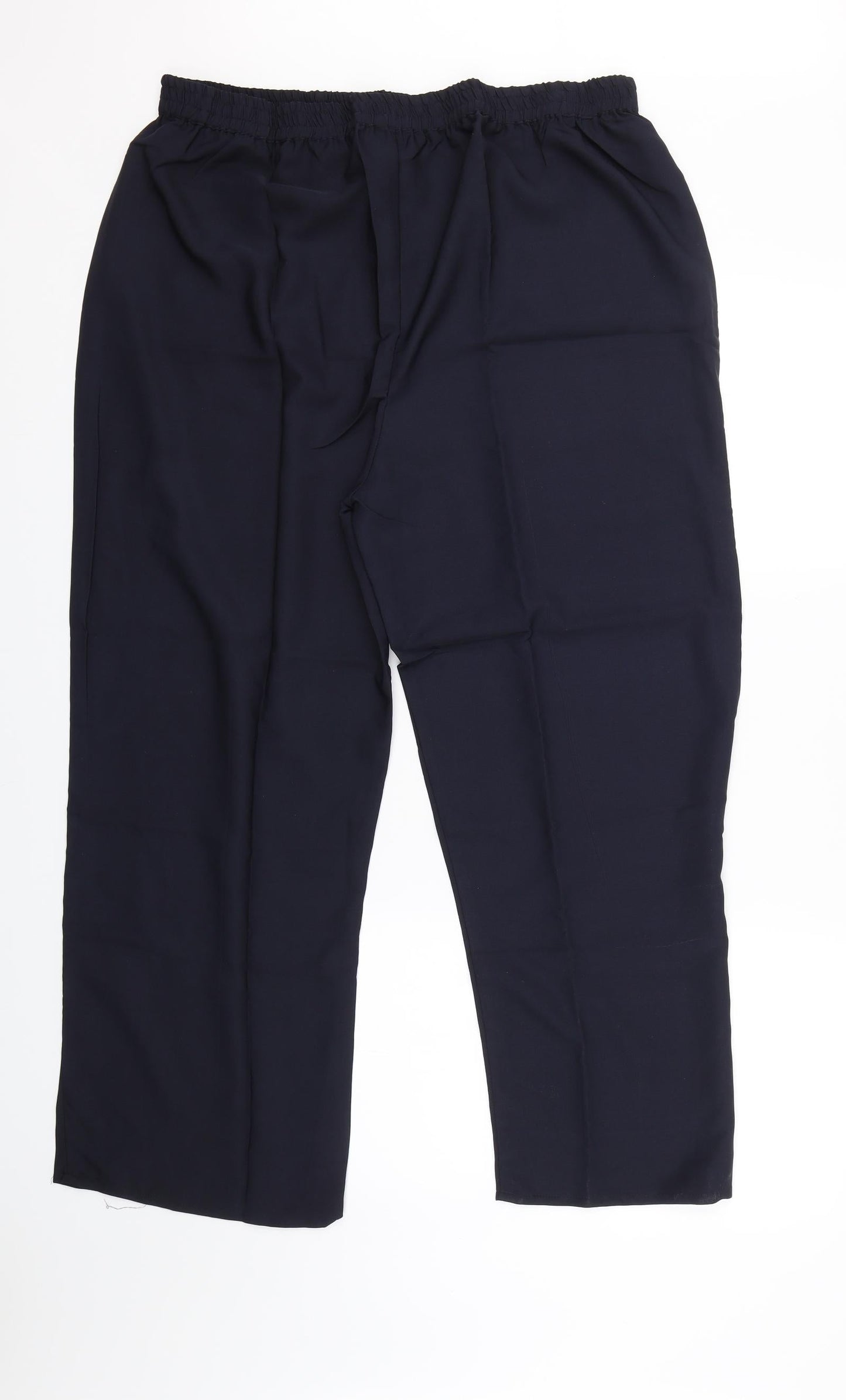 Womens UK Size 2XL Preworn Regular Fit Cropped Blue Trousers