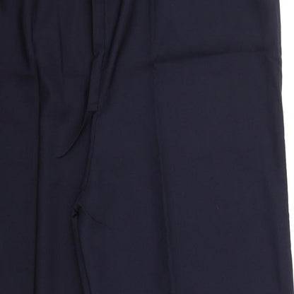Womens UK Size 2XL Preworn Regular Fit Cropped Blue Trousers