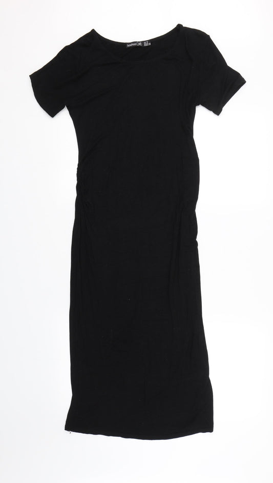 Boohoo Womens Black   Wrap Dress  Size 10