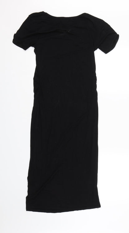 Boohoo Womens Black   Wrap Dress  Size 10