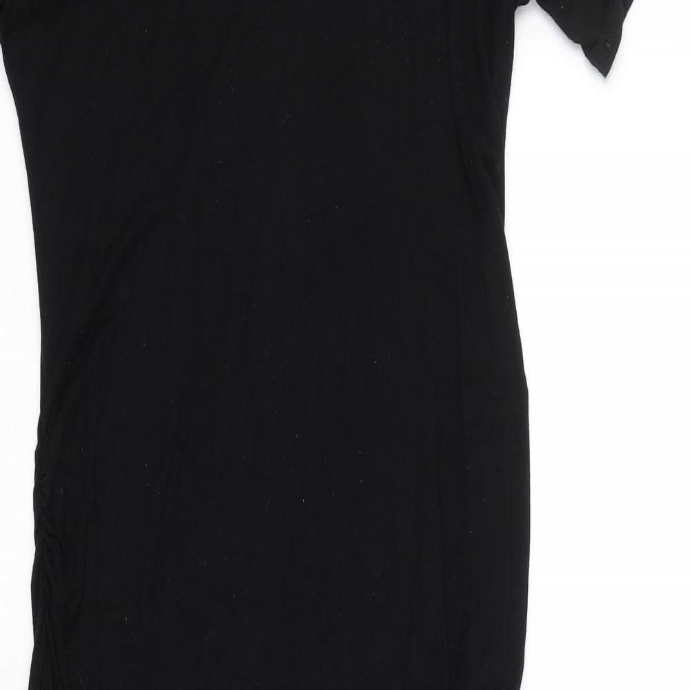 Boohoo Womens Black   Wrap Dress  Size 10