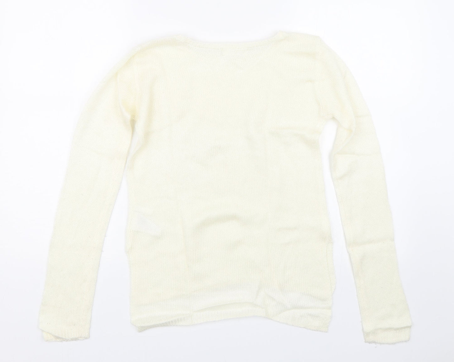 H&M Girls Beige  Knit Pullover Jumper Size 11-12 Years  - Wonder