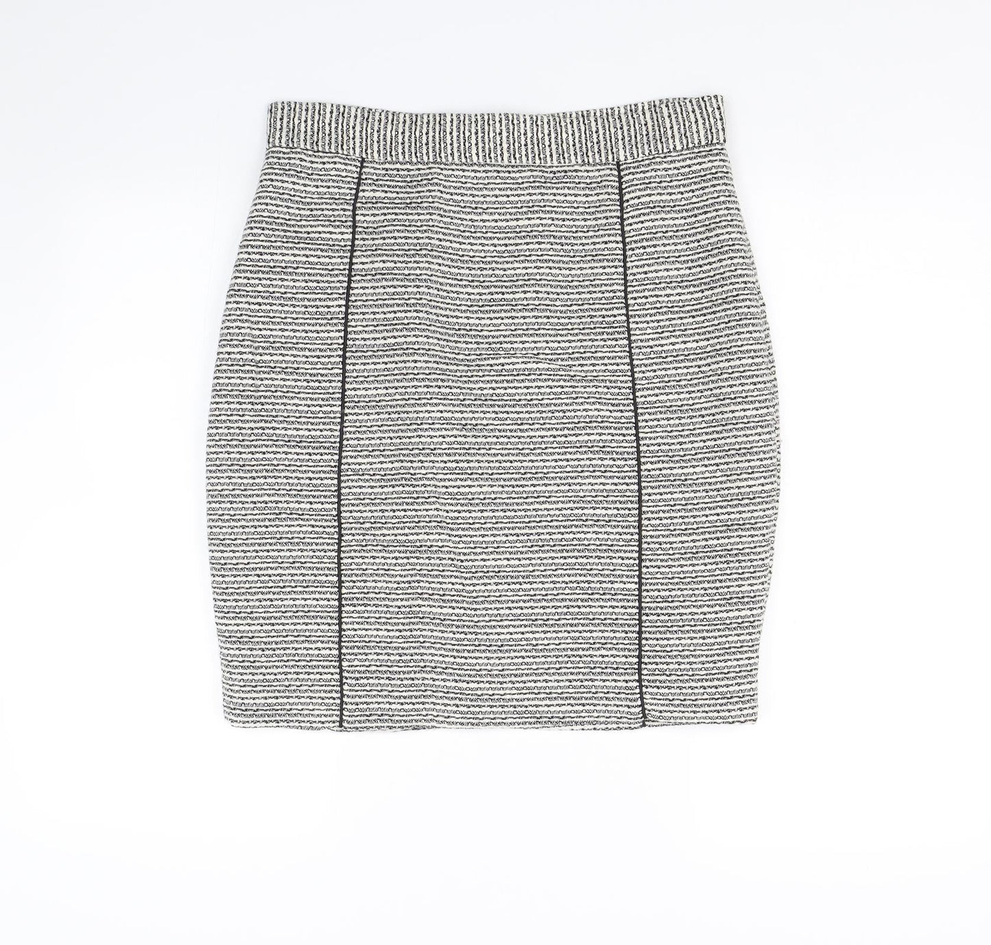 H&M Womens White Striped  Straight & Pencil Skirt Size 12