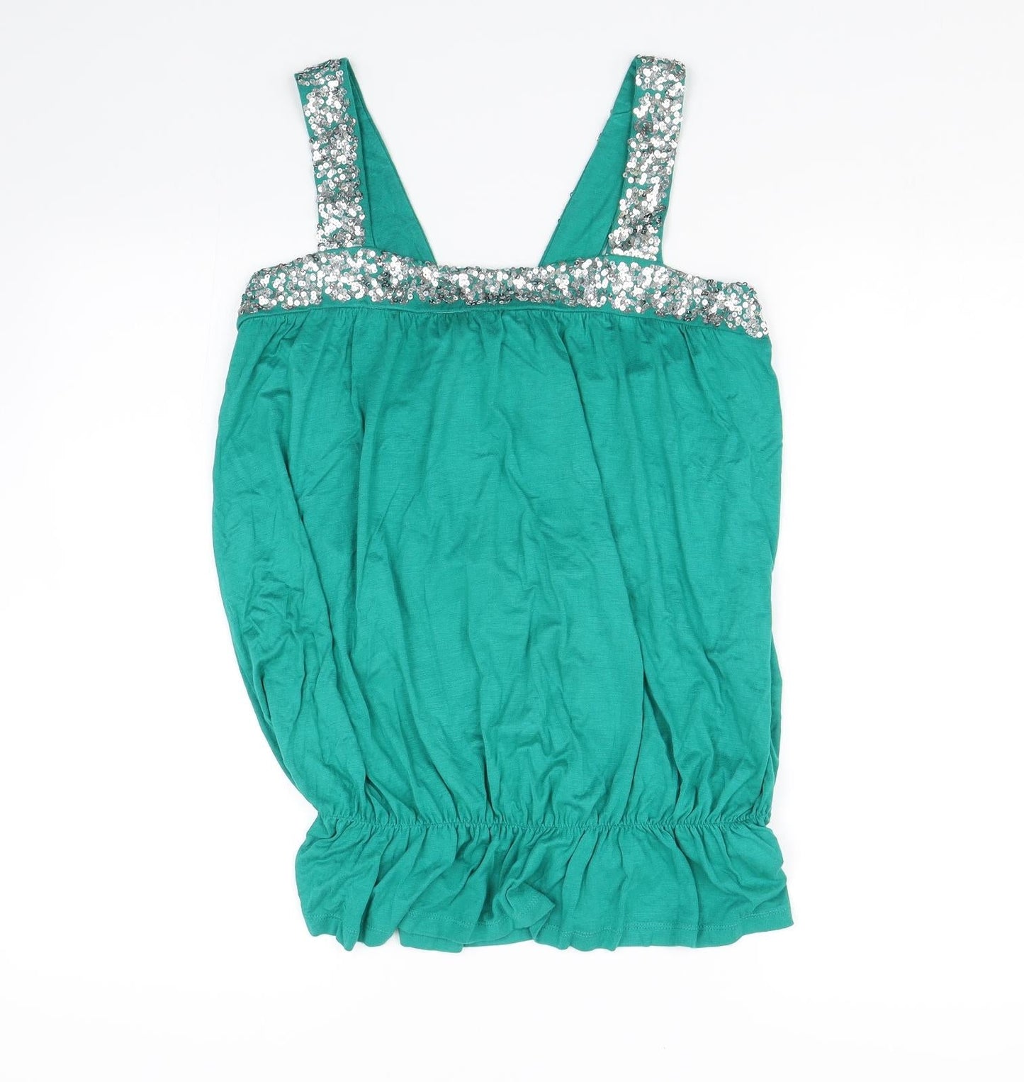 Womens UK Size 14 Dorothy Perkins Green Camisole Tank