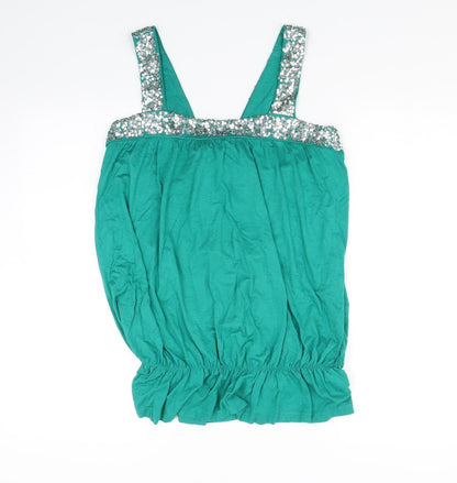 Womens UK Size 14 Dorothy Perkins Green Camisole Tank