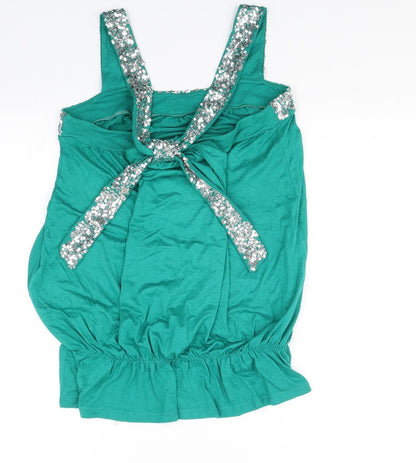Womens UK Size 14 Dorothy Perkins Green Camisole Tank