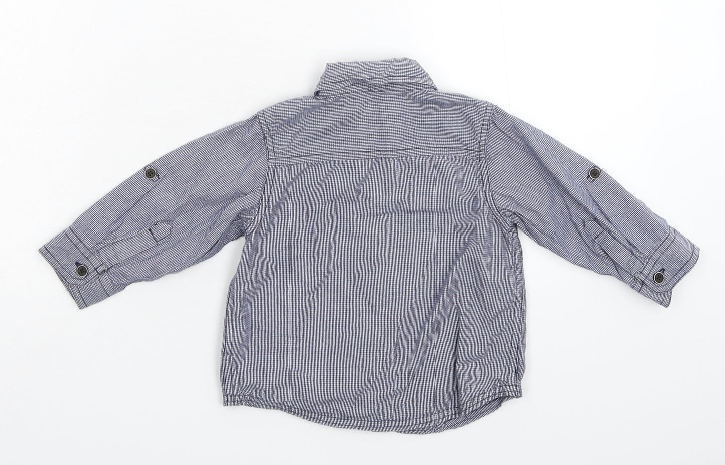 Merc Baby Blue Check  Basic Button-Up Size 12-18 Months