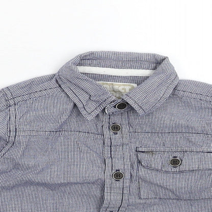 Merc Baby Blue Check  Basic Button-Up Size 12-18 Months