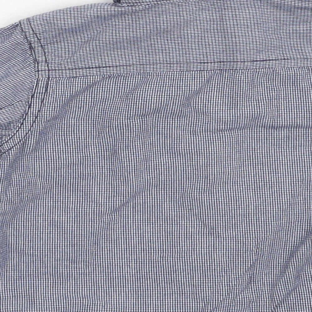 Merc Baby Blue Check  Basic Button-Up Size 12-18 Months