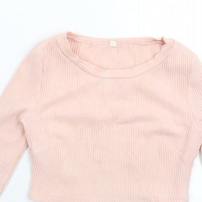 Womens UK Size S Preworn Pink Pullover Jumper