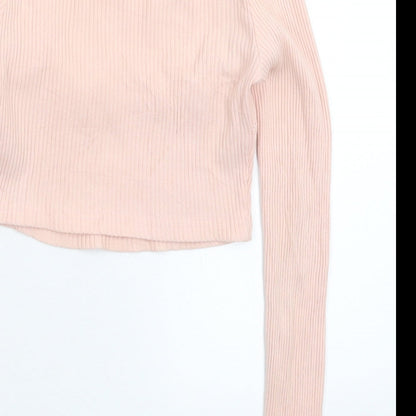 Womens UK Size S Preworn Pink Pullover Jumper