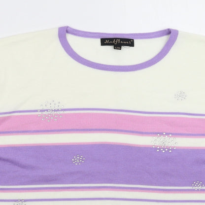 Womens UK Size XL Mudflower White Pullover Jumper