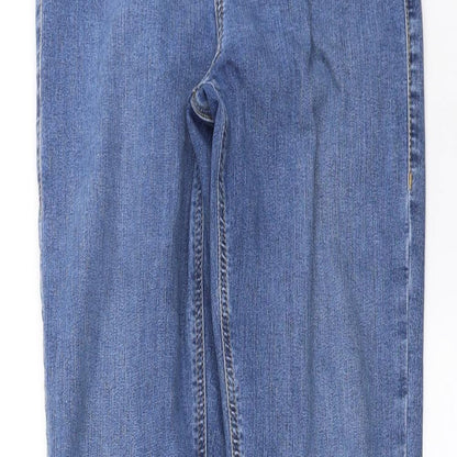 Topshop Womens Blue  Denim Skinny Jeans Size 26 in L30 in - Distressed hem