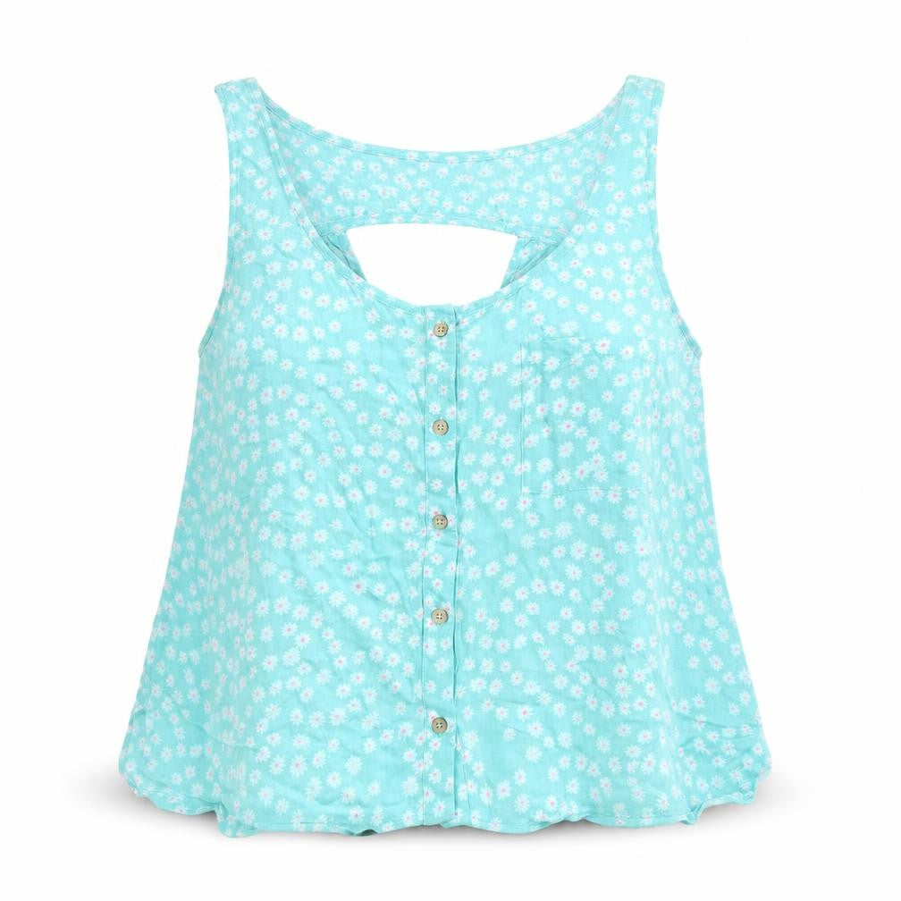 Womens UK Size M Pull&Bear Green Basic Blouse
