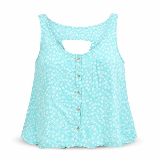 Womens UK Size M Pull&Bear Green Basic Blouse