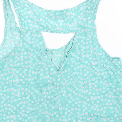 Womens UK Size M Pull&Bear Green Basic Blouse